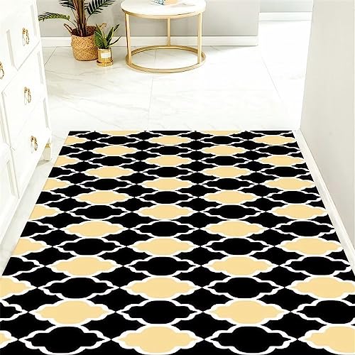 Tapis de salon lavable en machine grand format à motifs - 2