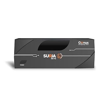 Solar Inverter for Home by Genus - Surja L 1875 24V - Double Battery Inverter with Pure Sine Wave Output is Best for Small Solar Use Black