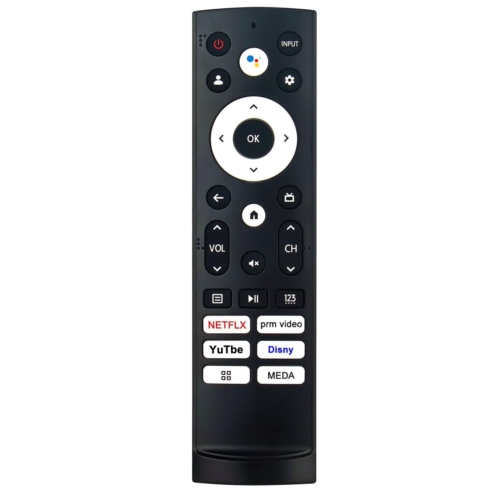 ERF3S90H Replace Voice Remote Control fit for Hisense Google Smart TV 43A6H 43A65H 50A6H 50A65H 50A68H 55A6H 43A68H 55U6H 65U6H 75U6H 55U7G 65U7G
