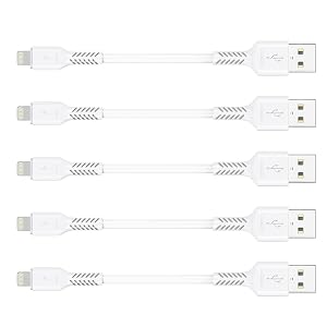4 inches iPhone Charger Cord Short 5Pack Small USB A to Lightning Cable Fast Charging Compatible with Apple