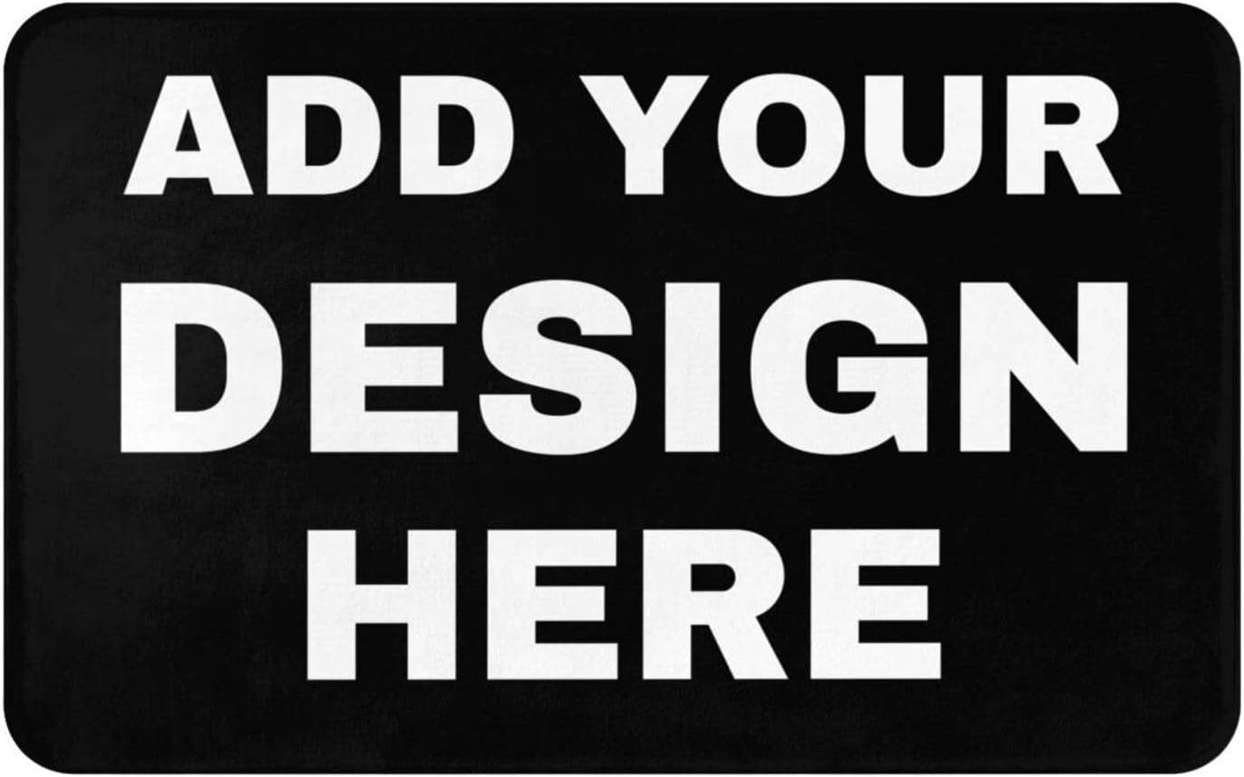 Custom Door Mats for Front Door Custom Carpet Area Rug Photo Text Logo Indoor Outdoor for Bedroom Garden Office Bathroom Home 31.5x20in