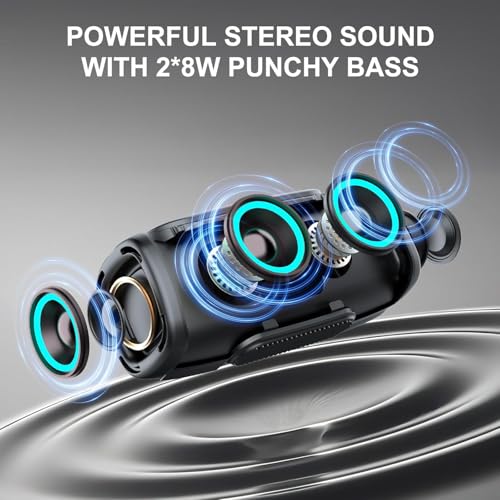 Image of Bluetooth Speaker 60W, 36H Playtime 6000mAh BT5.4 Portable Wireless Speaker with Loud Stereo Sound, IP6 Waterproof, Portable Speaker with RGB Multi-Color Rhythm Lights for Outdoor /Home /Party as Gift