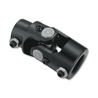 3/4" DD x 1"-48 Spline Universal Steering U Joint 83mm Length Black Steel