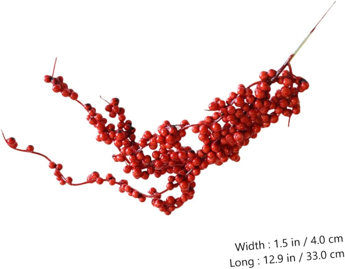 jojofuny 18pcs Simulation Berries Branches for Christmas Tree Decoration Lifelike Artificial Accessories Xmas Ornaments for Holiday Decor