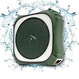ECOXGEAR EcoEdge Pro Portable Bluetooth Speakers Waterproof, Wireless Speaker, Large Bass Enhancing Passive Subwoofer LED Party Lights, Shower, Car Cool Gadgets Outdoor or Indoor Small Speaker, Green