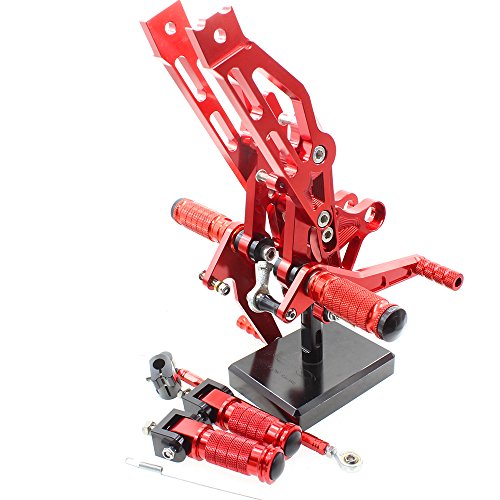 Krace Motorcycle Rearsets Foot Pegs Rear Set Footrests Brake Shift Pedals Fully Adjustable Foot Boards Fit For Honda Grom Msx 125 2012 2013 2014 2015 #TOP4