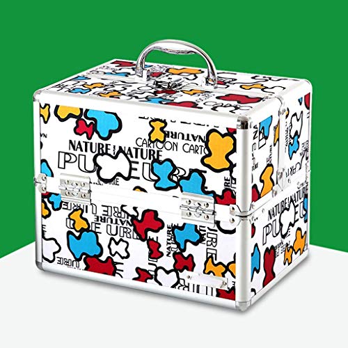 5JJJLOOOPP Caja de medicina de dibujos animados para el hogar, caja de medicina multicapa, caja de primeros auxilios portátil, caja de almacenamiento de medicamentos (color: B) (B)