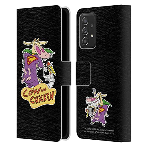 Étui portefeuille Galaxy A52 graphismes Super Vache fermeture aimantée