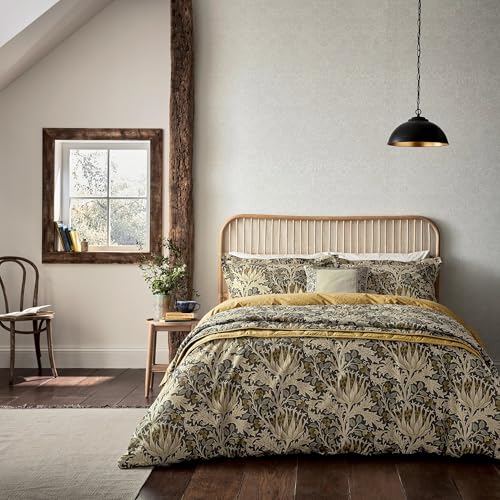 Morris & Co William Morris Charcoal Artichoke 3 Piece Duvet Cover Set (Double 200 x 200cm)
