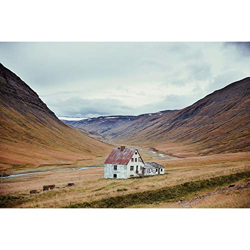 Affiche poster paysages montagne ferme 91x286cm deco murale