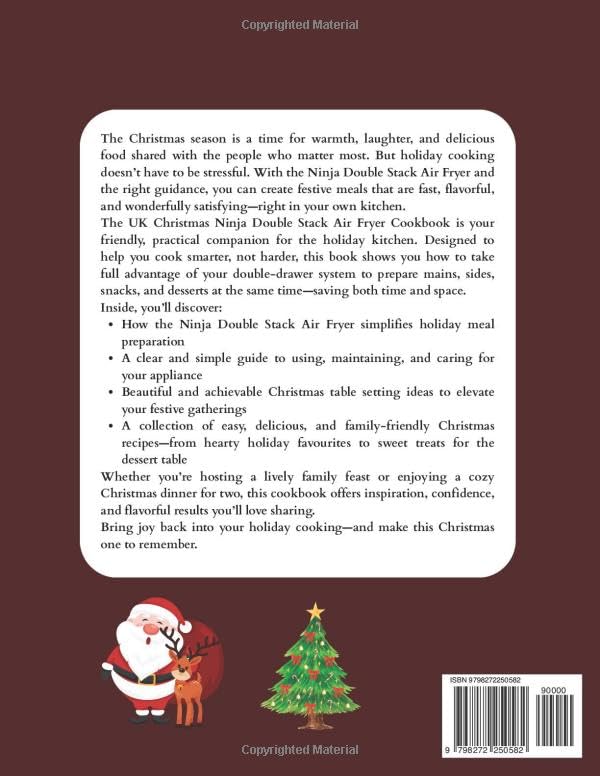 The UK Christmas Ninja Double Stack Air Fryer Cookbook: Easy, Healthy, and Festive Ninja Vertical Dual Drawer Air Fryer Recipes to Enjoy with Family and Friends This Holiday Season image 3