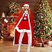 Weihnachten Santa Umhang, Weihnachtsmann Mantel, Kapuzenumhang Rot, Rote Samt Weihnachtsmantel, Weihnachtsmantel Cape Damen, Weihnachtskostüm für Feiertagspartys, Cosplay, Maskerade (120cm)