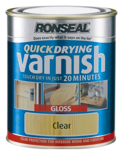 Ronseal QDVGCL750 750ml Quick Dry Varnish Clear - Gloss