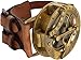 6,3 cm Messing-Armbanduhr im nautischen Steampunk-Stil, mit Kompass, mit Lederarmband, handgefertigte Kollektion | Sonnenuhr-Kompass | Nautical Collection