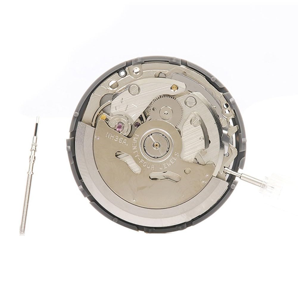 Accesorio de repuesto mecánico para movimiento automático de reloj NH36 con calendario dual