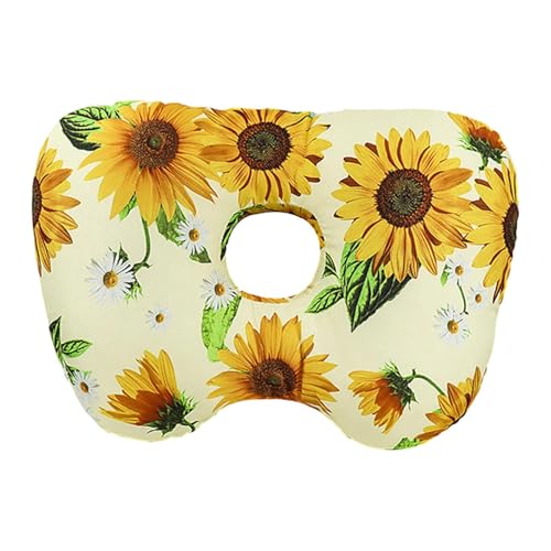 RMWHGDUL Almohada para Perforación de Orejas, Soporte para Orejas Perforadas, Almohada Ergonómica Portátil para Protección, Amarillo, Tal como se Describe
