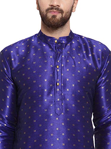 Image of Jompers Men Dupion Silk Kurta and Churidar Pajama Set