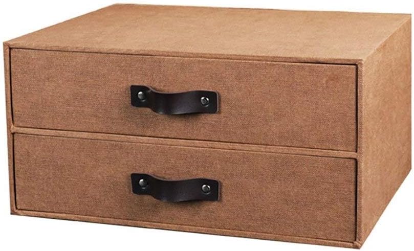 COAECJ Filing Cabinets,File Shelves for Desk File Cabinets Storage Box Office Storage Box Desktop Drawer Type Wooden A4 Folder Creative European Style Bookshelf Small Finishing (Color : A)