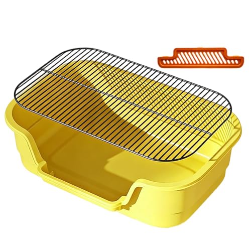 Bac À Litière - Bac À Litière En Acier Inoxydable | Toilettes Pour Animaux De Compagnie 43*30*13 Cm, Conteneur D'apprentissage De La Propreté Pour Animaux De Compagnie, Système DeBac À Déchets Amovib