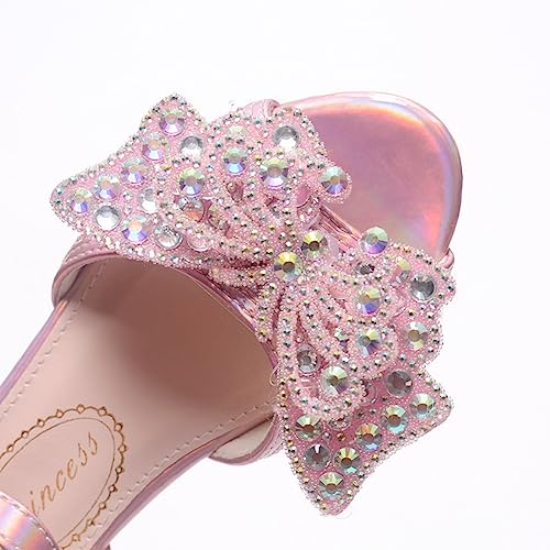 Girls Wedding Sandals Low Heel Open Toe Flower Wedding Party Dress Shoes for Toddler Little Big Kid2