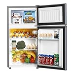 Mini Fridge With Freezer,3.2 Cu.Ft Compact Refrigerator,Mini Refrigerator With 2 Doors For Bedroom,Office,Kitchen,Apartment,Dorm(blue) - Image 2