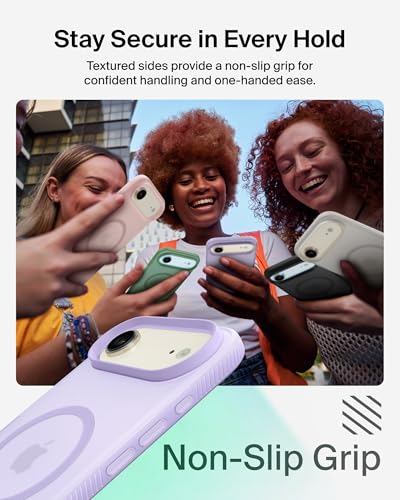 Image of Belkin Case for iPhone Air MagSafe Compatible - SheerForce Magnetic Phone Cover - Slim, Shockproof, Anti-Yellowing, Drop Protection - Lavender