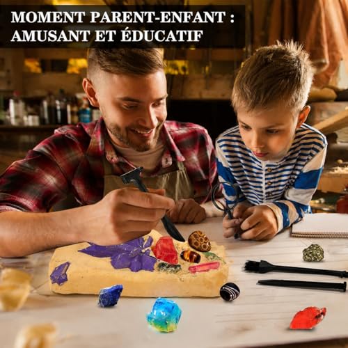 Jeu scientifique National Geographic Kit de fouille Pierres précieuses - Jeu de sciences et d'expérience - Achat & prix