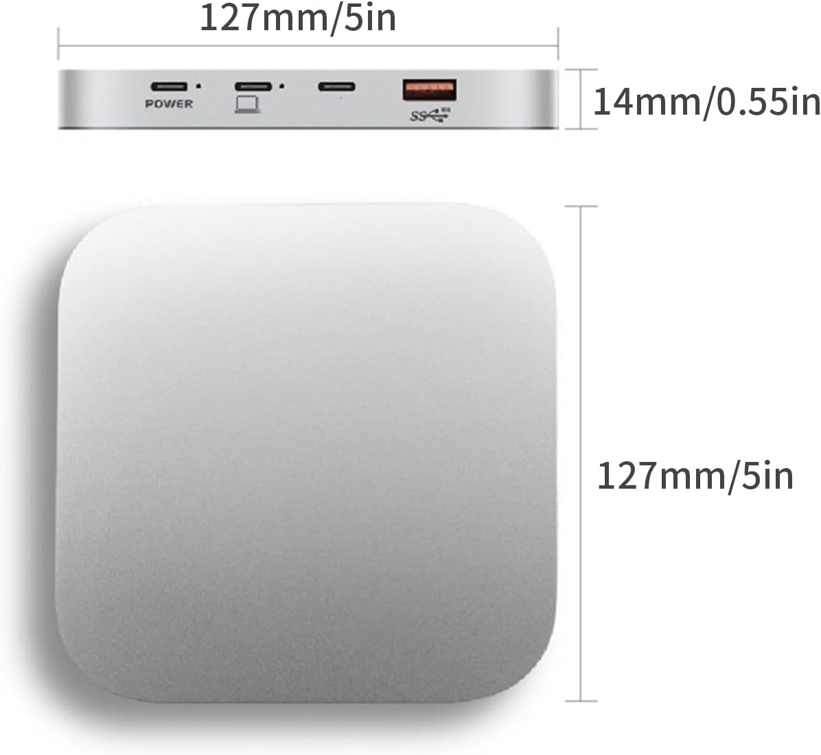 Fast 40Gbps Solid Disk Enclosure Hub for Small Computer with NVMe PCIe and USB Host for Computer Expansion Dock