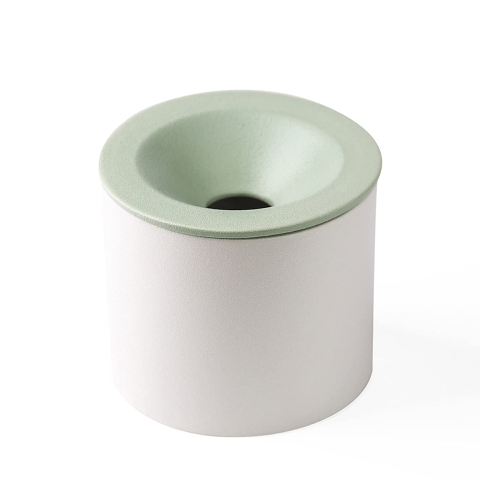 ashtray, Desktop Ashtray Ceramic with Lid Windproof Funnel Large Office Atmosphere Simple(E)