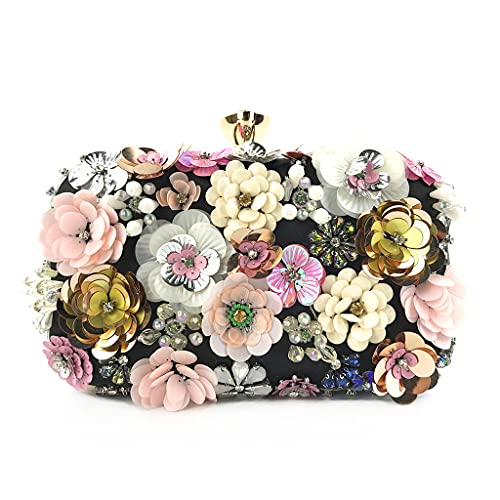 Sac à main de soirée à fleurs avec chaîne, la solution élégante pour emporter vos essentiels