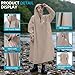 RINJOY Hooded Rain Poncho for Adults Waterproof Rain Ponchos Lightweight Raincoat Reusable Rain Jacket for Men Women Outdoor