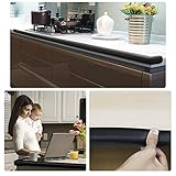 Vicloon Edge Protectors, 2 M Foam Safety Strip and 4 Corner Cushion Protector Set, Edge Corner Guards for Baby - Black - Image 5