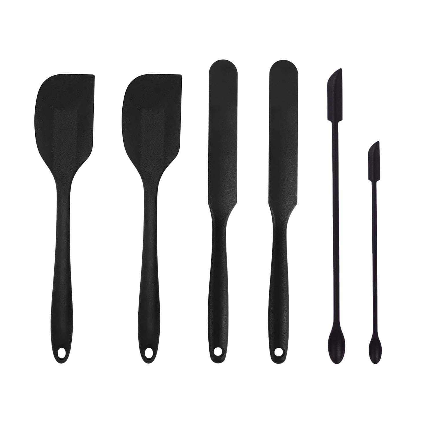 CORTNEY 6 Pcs Silicone Spatulas Set, Cake Scrapers Small Silicone Spatula High Heat Resistant Non-Stick Pot Reusable for Cooking, Baking and Mixing