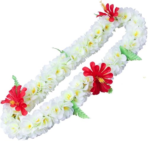 Leis de flores hawaianas Luau para adultos, collar jumbo Mahalo, Leis floral, graduación, boda, Leis (collar estilo 7)