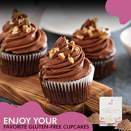 Better Batter Chocolate Cake Baking Mix, Certified Gluten Free, Great For Cupcakes, Moist, Non-Gmo, Vegan, Kosher, Top 9 Allergen Free, Cup For Cup Baking Alternative, Corn & Dye Free 18.25 Oz #TOP5