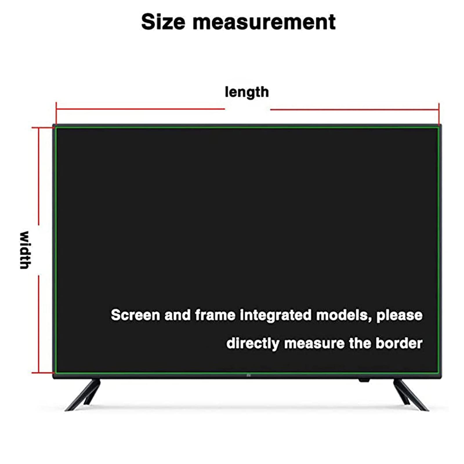 HAMIMI 60-75 Pollici Opaco TV LCD-displayschutz, Anti-myopie Antireflexionsrate bis Zu 90%, Augenermüdung Lindern, für LED Bildschirme Laptop,Matte-60in(1327X749) mm