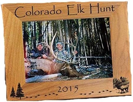 Elk Hunt Picture Frame ~ Hunting Gift ~ Gift For Elk Hunter ~ Hunting Picture Frame ~ Elk Hunter Gift ~ First Hunt Gift ~ Customize Your Engraving ~ Hunting Memories ~ Hunting Decor ~ Picture Frames