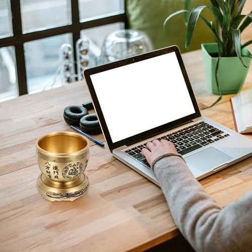 Cuenco de latón Feng Shui VALICLUD dorado para prosperidad 7