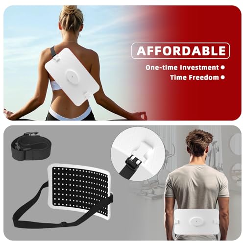 Image of Red Light Therapy Device - 660nm Red & 850nm Infrared LED Therapy Lamp for Face and Body, Versatile Design with Stand, Legs & Strap, Well-Made and Easy to Use(White)