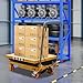 Mouhtfao Hydraulic Scissor Lift Table, Industrial, Steel, Polyurethane, 330LBS Load-Bearing, 45In Lift Height, 4 Wheels, Yellow
