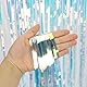 O-Kinee Lametta Vorhänge Irisierende Glitzer,3 Stück Party Vorhang, Folienfransen Tinsel Curtain,Fotowand Hintergrund Dekoration für Frozen Meerjungfrau Mädchen Meer Ｑuallen Pool Party 1m x 2m