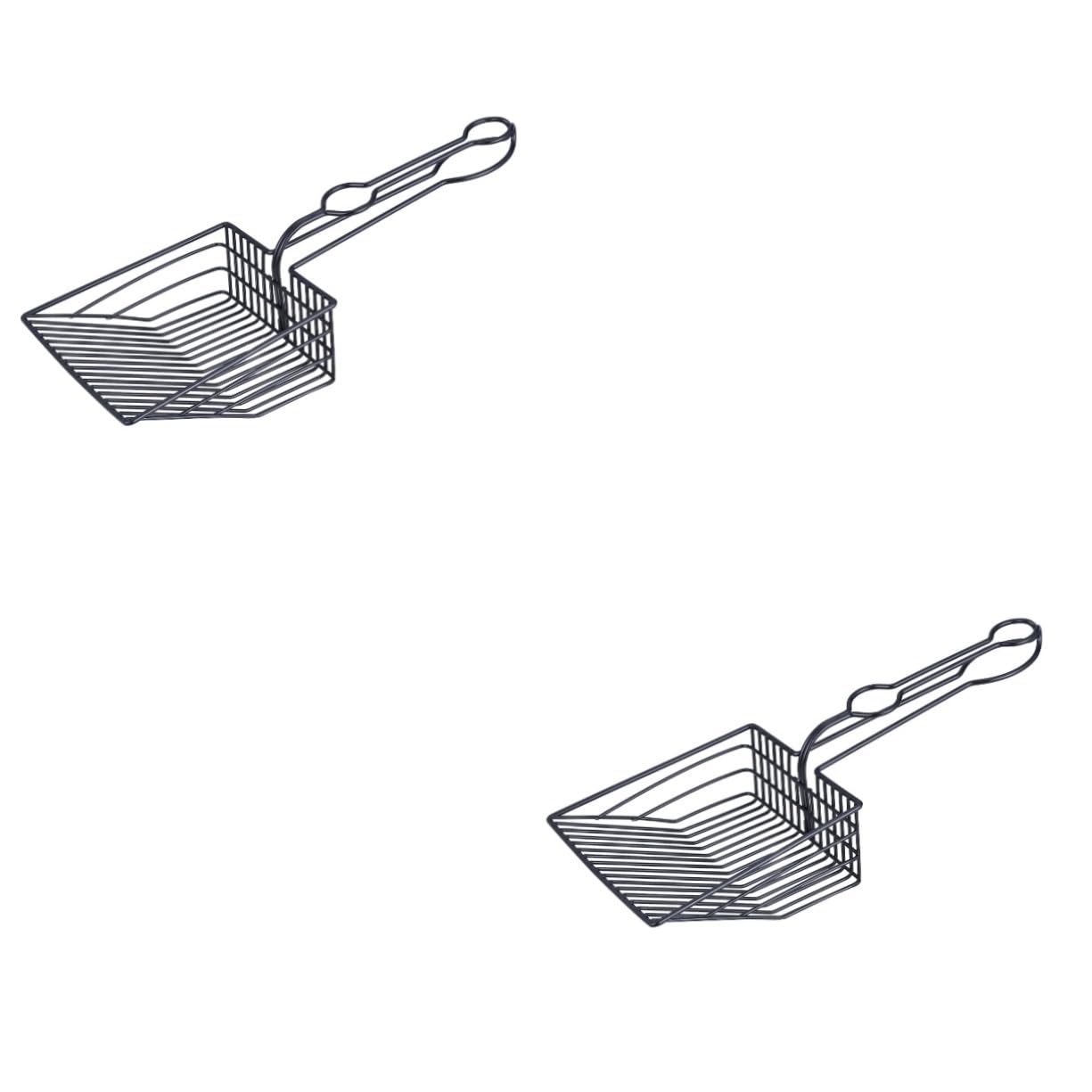 POPETPOP 2 Palas para Tamizar Mascotas Tamiz para Gatos con Soporte Pala para Arena para Gatos Pala Profunda para Gatos Pala para Arena para Gatos Pala para Arena Pala para Limpieza