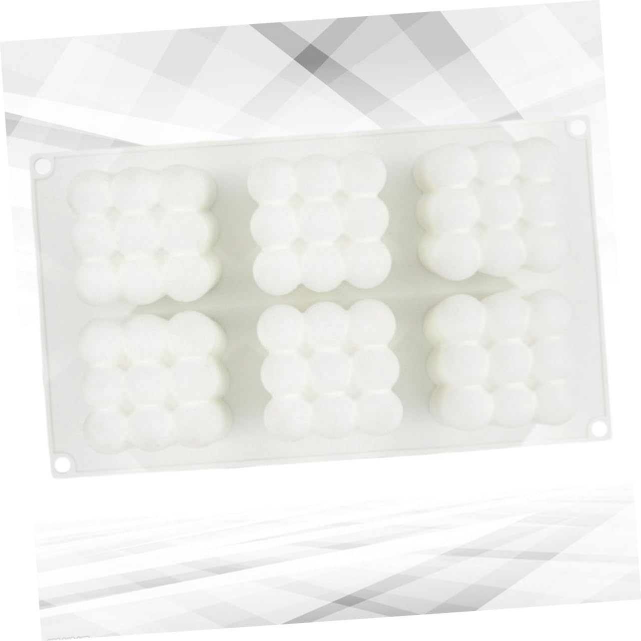 6grids Homemade Craft Mousse Moulds Cake Molds Silicone Baking Moulds Non-stick Easy Demould