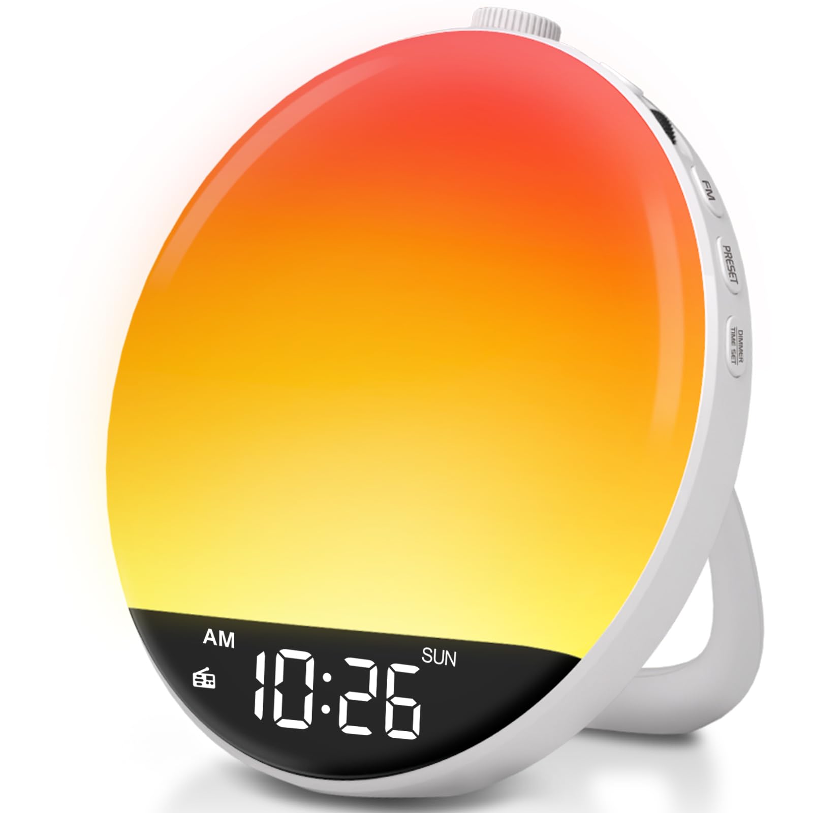 DreamSky Sunrise Alarm Clock Loud Radio Alarm for Heavy Sleepers Bedroom