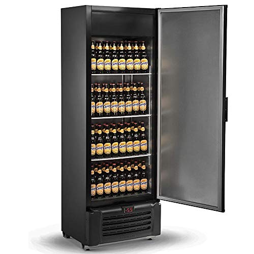 Visa Cooler Expositor Cervejeira 505 Lts Porta Solida VCC505S Preta - Refrimate 220V