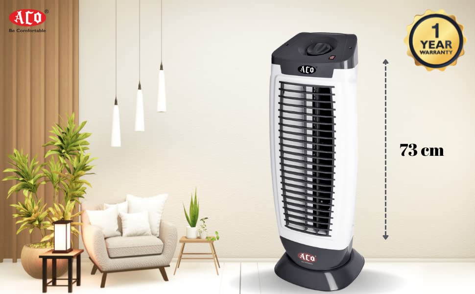 Image of ACO Jumbo A-103-P Tower Fan with 25 Feet Air Delivery | High Speed | 120 Body Oscillation from Base | Anti Rust Body (White)