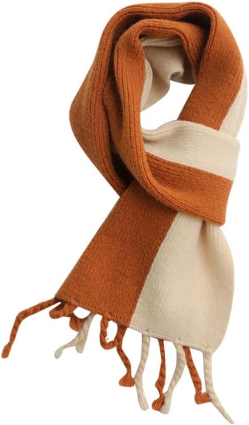 Shawl Scarves Wraps Polyester Cotton Lady Knitted Color Matching Autumn and Winter Thickening Warm Scarves Bandana Fashion