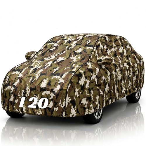 Image of Safe-Cars New Jungle 100% Waterproof i20 Car Cover | Polyester Car Body Cover for Rain & Sun | UV Protection, Dustproof, Scratch Resistant, Windproof, Heat Resistant, Custom Fit