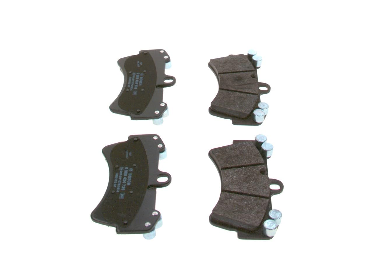 Bosch BP448 - Pastiglie Freni Auto, Delantero - Calidad Bosch - Reducción de Ruido y Polvo - Certificación ECE-R90 - Sin Cobre - 1 Juego de 4 Pastillas