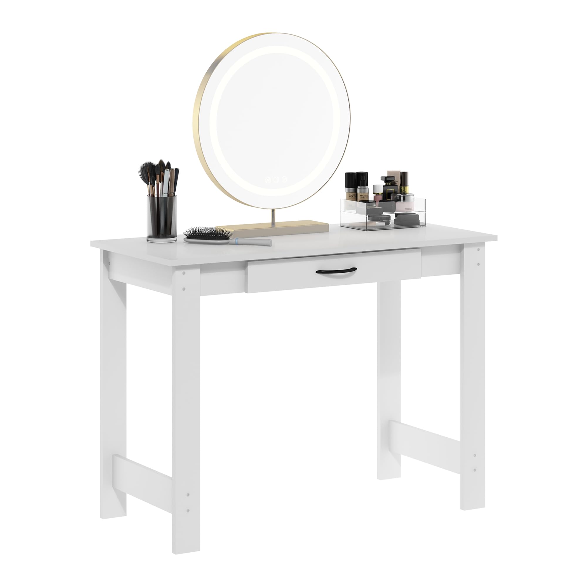 Furinno Jaya Scrivania con cassetto, Legno, Bianco, 44.45 (D) x 99.57 (W) x 73.66 (H) cm